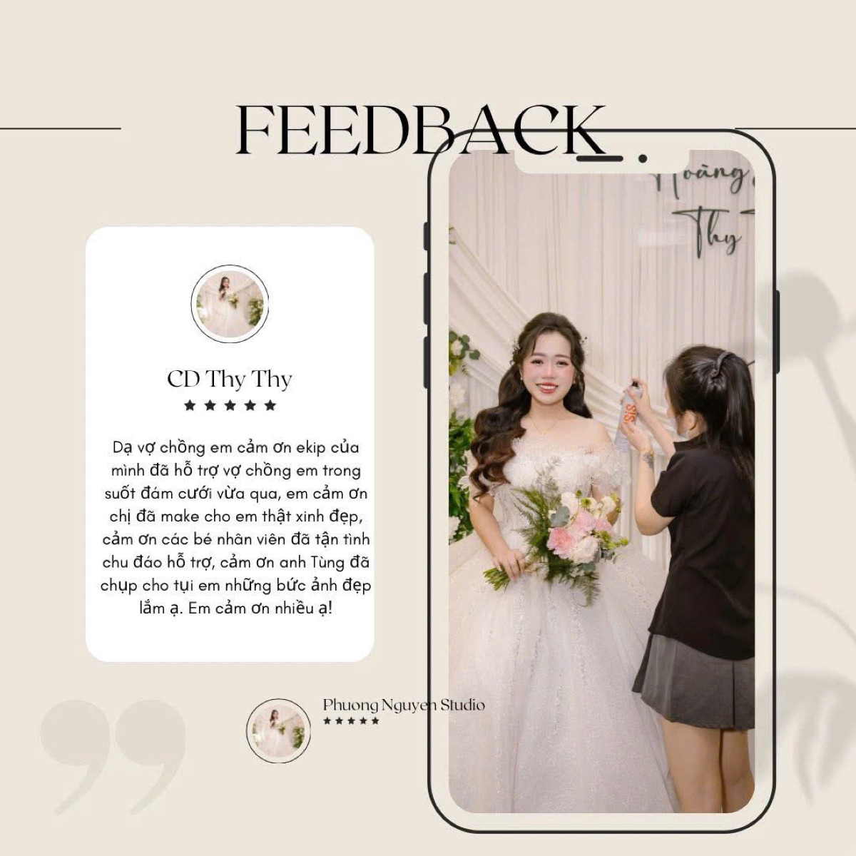 Đánh giá thật của khách hàng Phương Nguyễn Studio