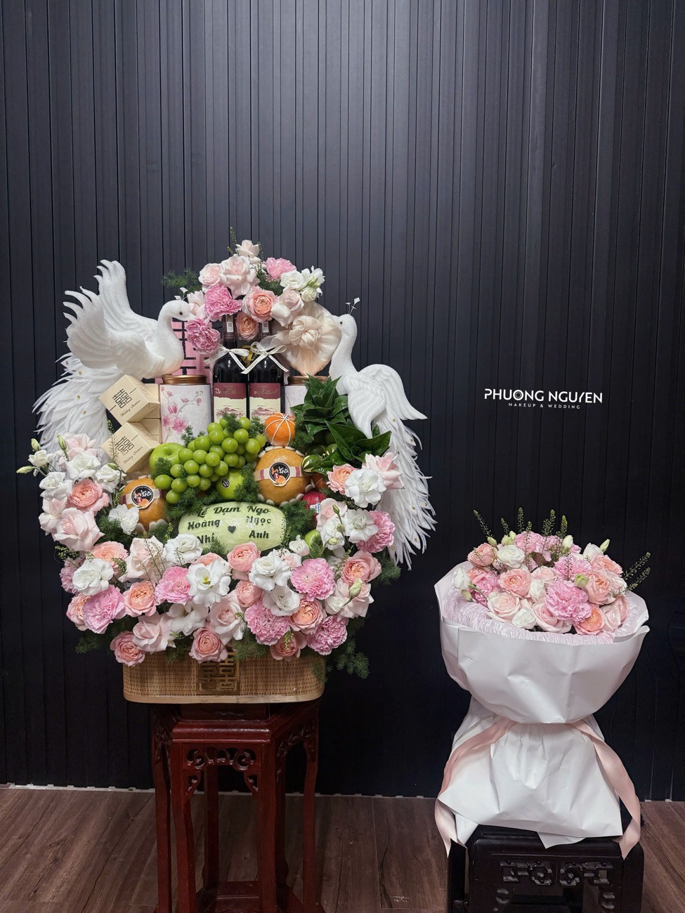 Hoa cưới hỏi trang trí tông pastel